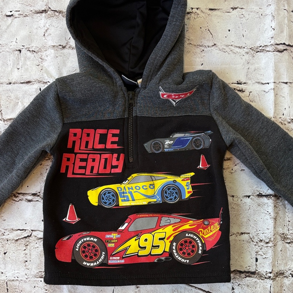 Disney Cars Gray and Black Hoodie Size 4T